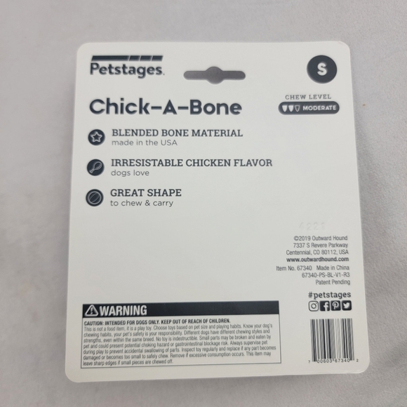 NWT set of 4 Petstages Chick-A-Bone dog bone chew chicken flavor Size small - Picture 5 of 6